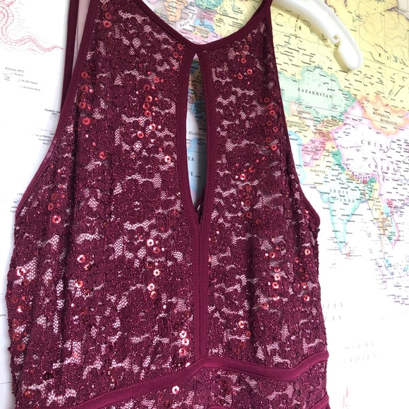 David’s Bridal Burgundy Gown - Size Two - New - Picture 2 of 4